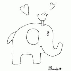 Disegno da colorare: Elefante (Animali) #6381 - Pagine da Colorare Stampabili Gratuite