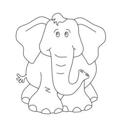 Disegno da colorare: Elefante (Animali) #6385 - Pagine da Colorare Stampabili Gratuite