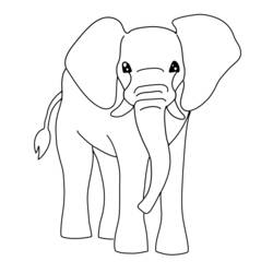 Disegno da colorare: Elefante (Animali) #6421 - Pagine da Colorare Stampabili Gratuite