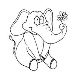 Disegno da colorare: Elefante (Animali) #6428 - Pagine da Colorare Stampabili Gratuite