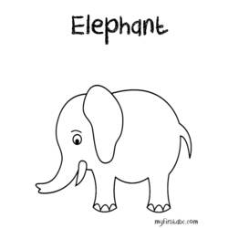 Disegno da colorare: Elefante (Animali) #6464 - Pagine da Colorare Stampabili Gratuite