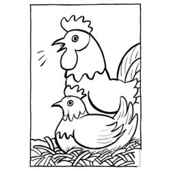 Disegno da colorare: Gallina (Animali) #17455 - Pagine da Colorare Stampabili Gratuite