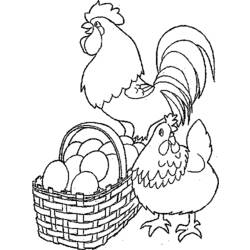 Disegno da colorare: Gallina (Animali) #17477 - Pagine da Colorare Stampabili Gratuite