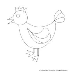 Disegno da colorare: Gallina (Animali) #17552 - Pagine da Colorare Stampabili Gratuite