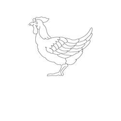 Disegno da colorare: Gallina (Animali) #17584 - Pagine da Colorare Stampabili Gratuite