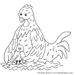 Disegno da colorare: Gallina (Animali) #17585 - Pagine da Colorare Stampabili Gratuite