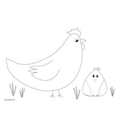 Disegno da colorare: Gallina (Animali) #17599 - Pagine da Colorare Stampabili Gratuite