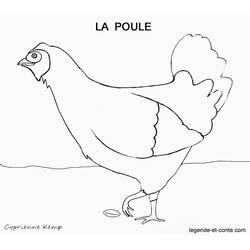 Disegno da colorare: Gallina (Animali) #17602 - Pagine da Colorare Stampabili Gratuite