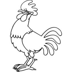 Disegno da colorare: Gallo (Animali) #4098 - Pagine da Colorare Stampabili Gratuite
