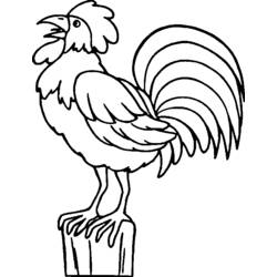Disegno da colorare: Gallo (Animali) #4100 - Pagine da Colorare Stampabili Gratuite