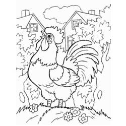 Disegno da colorare: Gallo (Animali) #4101 - Pagine da Colorare Stampabili Gratuite