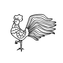 Disegno da colorare: Gallo (Animali) #4107 - Pagine da Colorare Stampabili Gratuite