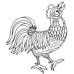 Disegno da colorare: Gallo (Animali) #4109 - Pagine da Colorare Stampabili Gratuite
