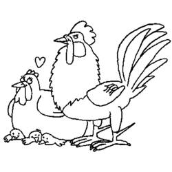 Disegno da colorare: Gallo (Animali) #4110 - Pagine da Colorare Stampabili Gratuite