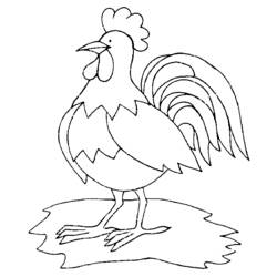 Disegno da colorare: Gallo (Animali) #4114 - Pagine da Colorare Stampabili Gratuite