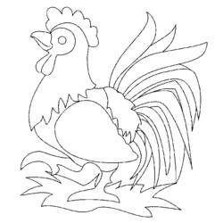 Disegno da colorare: Gallo (Animali) #4117 - Pagine da Colorare Stampabili Gratuite