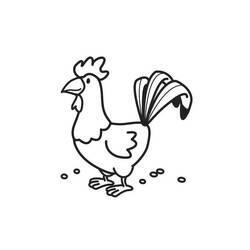 Disegno da colorare: Gallo (Animali) #4118 - Pagine da Colorare Stampabili Gratuite