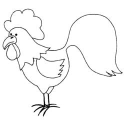 Disegno da colorare: Gallo (Animali) #4132 - Pagine da Colorare Stampabili Gratuite
