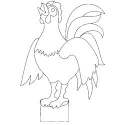 Disegno da colorare: Gallo (Animali) #4149 - Pagine da Colorare Stampabili Gratuite