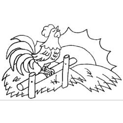 Disegno da colorare: Gallo (Animali) #4156 - Pagine da Colorare Stampabili Gratuite