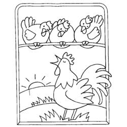 Disegno da colorare: Gallo (Animali) #4158 - Pagine da Colorare Stampabili Gratuite