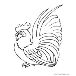 Disegno da colorare: Gallo (Animali) #4159 - Pagine da Colorare Stampabili Gratuite