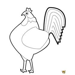 Disegno da colorare: Gallo (Animali) #4165 - Pagine da Colorare Stampabili Gratuite