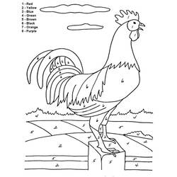 Disegno da colorare: Gallo (Animali) #4166 - Pagine da Colorare Stampabili Gratuite