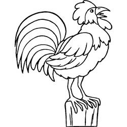 Disegno da colorare: Gallo (Animali) #4172 - Pagine da Colorare Stampabili Gratuite
