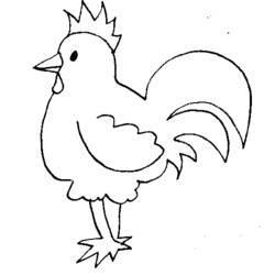 Disegno da colorare: Gallo (Animali) #4175 - Pagine da Colorare Stampabili Gratuite