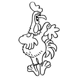 Disegno da colorare: Gallo (Animali) #4190 - Pagine da Colorare Stampabili Gratuite