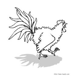 Disegno da colorare: Gallo (Animali) #4204 - Pagine da Colorare Stampabili Gratuite
