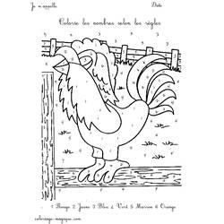 Disegno da colorare: Gallo (Animali) #4205 - Pagine da Colorare Stampabili Gratuite