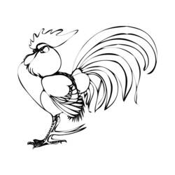 Disegno da colorare: Gallo (Animali) #4211 - Pagine da Colorare Stampabili Gratuite