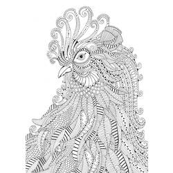 Disegno da colorare: Gallo (Animali) #4219 - Pagine da Colorare Stampabili Gratuite