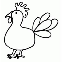 Disegno da colorare: Gallo (Animali) #4230 - Pagine da Colorare Stampabili Gratuite