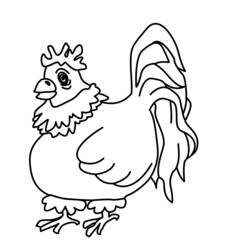 Disegno da colorare: Gallo (Animali) #4275 - Pagine da Colorare Stampabili Gratuite