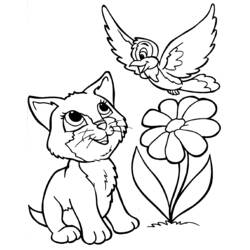 Disegno da colorare: Gattino (Animali) #18087 - Pagine da Colorare Stampabili Gratuite
