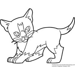 Disegno da colorare: Gattino (Animali) #18173 - Pagine da Colorare Stampabili Gratuite