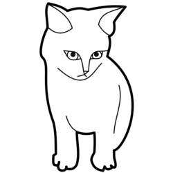 Disegno da colorare: Gatto (Animali) #1826 - Pagine da Colorare Stampabili Gratuite