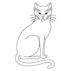 Disegno da colorare: Gatto (Animali) #1876 - Pagine da Colorare Stampabili Gratuite