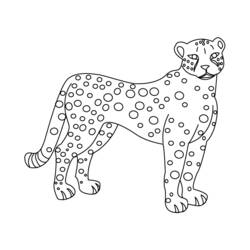 Disegno da colorare: Ghepardo (Animali) #7910 - Pagine da Colorare Stampabili Gratuite