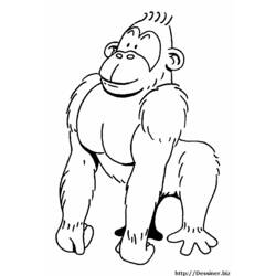Disegno da colorare: Gorilla (Animali) #7422 - Pagine da Colorare Stampabili Gratuite
