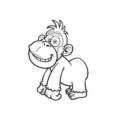Disegno da colorare: Gorilla (Animali) #7434 - Pagine da Colorare Stampabili Gratuite