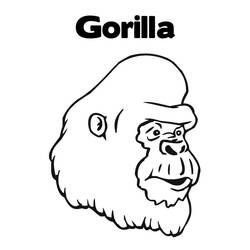 Disegno da colorare: Gorilla (Animali) #7443 - Pagine da Colorare Stampabili Gratuite