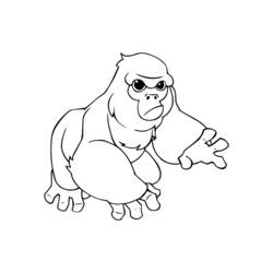 Disegno da colorare: Gorilla (Animali) #7448 - Pagine da Colorare Stampabili Gratuite