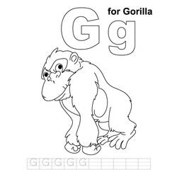 Disegno da colorare: Gorilla (Animali) #7457 - Pagine da Colorare Stampabili Gratuite