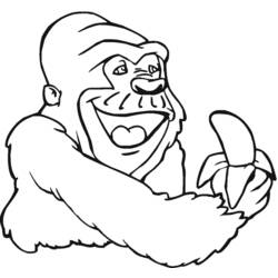 Disegno da colorare: Gorilla (Animali) #7458 - Pagine da Colorare Stampabili Gratuite