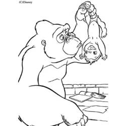 Disegno da colorare: Gorilla (Animali) #7466 - Pagine da Colorare Stampabili Gratuite