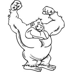 Disegno da colorare: Gorilla (Animali) #7468 - Pagine da Colorare Stampabili Gratuite